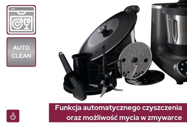 Funkcja automatycznego czyszczenia oraz możliwość mycia w zmywarce